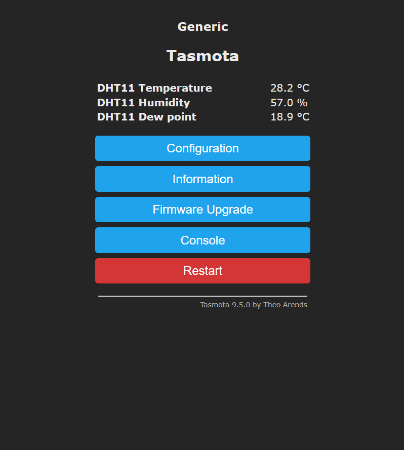 tasmota dht11 display